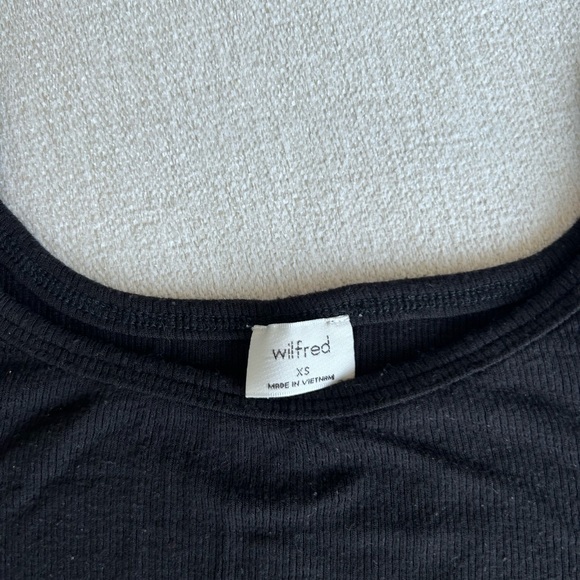 Aritzia Wilfred Black Ribbed Tank Top - Picture 2 of 4